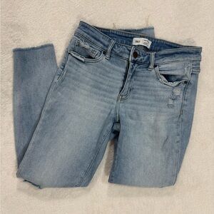 BKE Victoria Universal‎ Fit Mid-Rise Ankle Length Skinny Jean Distressed 28x27